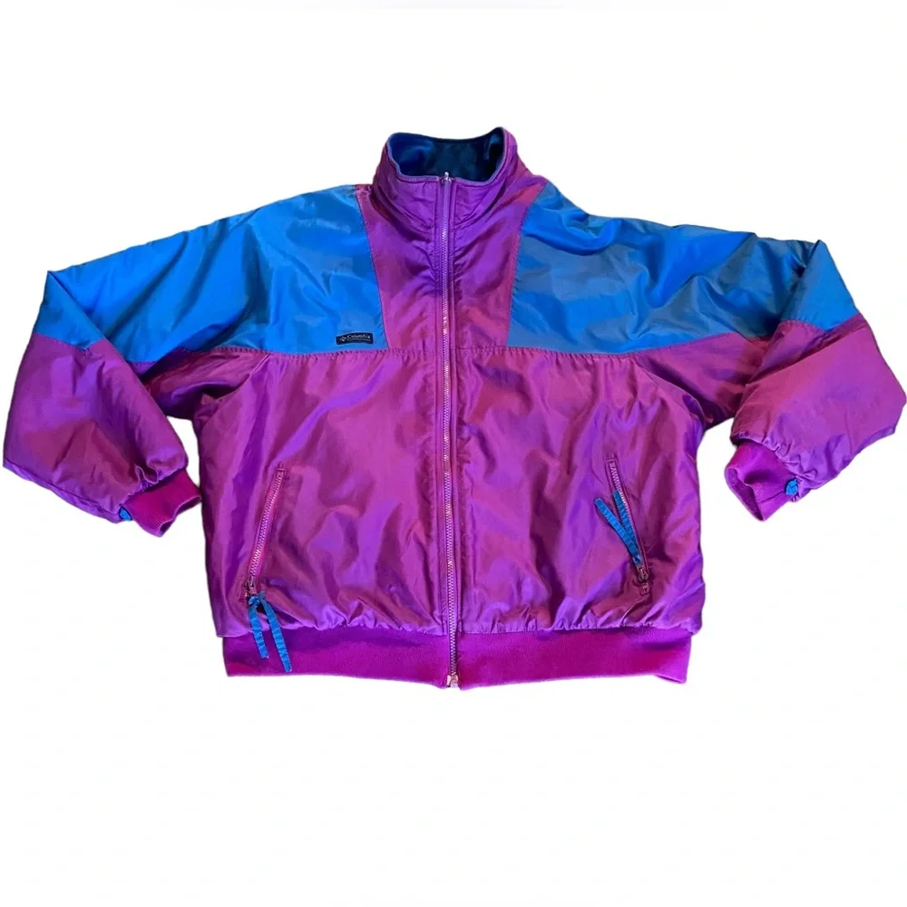Vintage 80’s/90’s Columbia duo coloured ski jacket with radial sleeves s… - Picture 1 of 16
